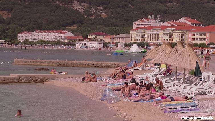 Schönem Kiesstrand Baska