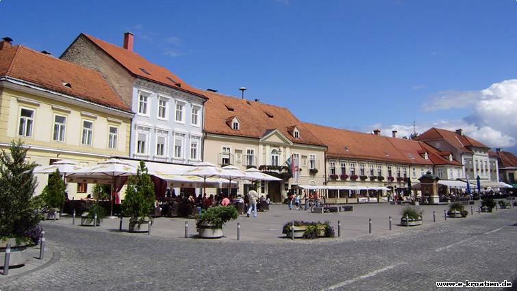 Blick auf den Marktplatz von Samobor